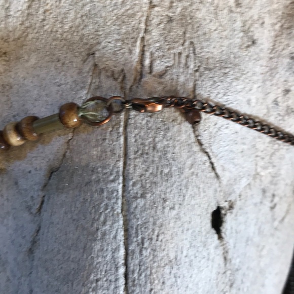 Wood & Metal Turquoise Necklace 💙🌵💙 - Picture 2 of 5